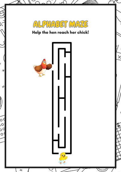 Alphabet Maze - Letter I