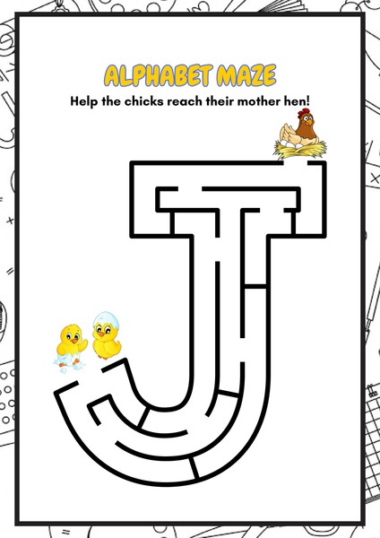 Alphabet Maze - Letter J
