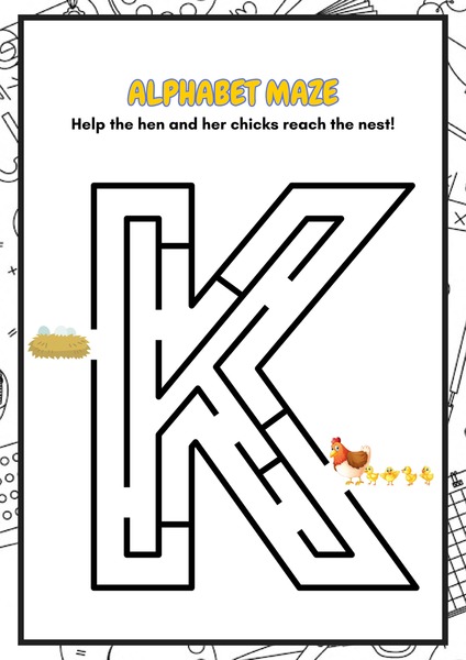 Alphabet Maze - Letter K