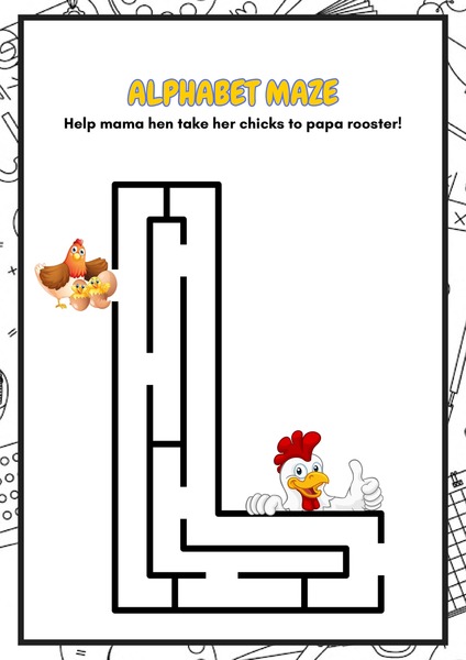Alphabet Maze - Letter L