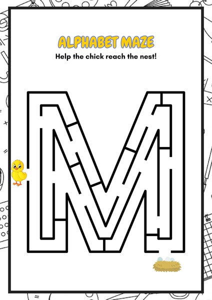 Alphabet Maze - Letter M