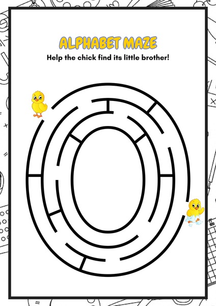 Alphabet Maze - Letter O