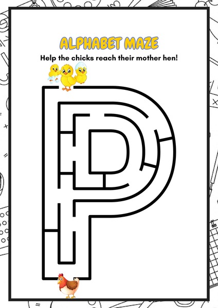 Alphabet Maze - Letter P