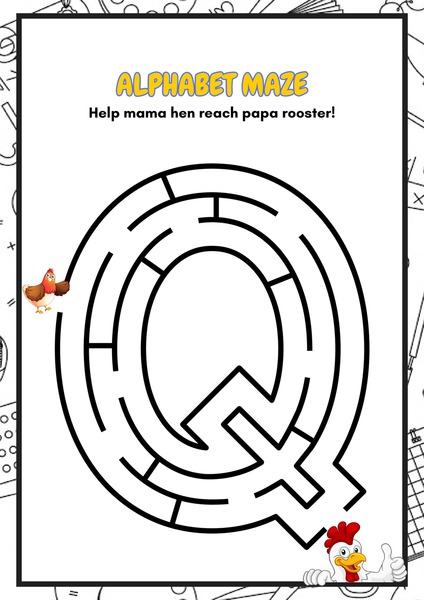 Alphabet Maze - Letter Q