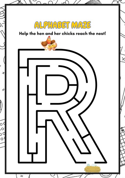 Alphabet Maze - Letter R