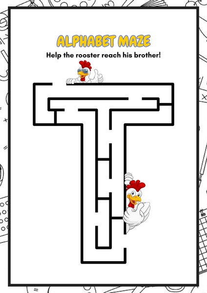 Alphabet Maze - Letter T
