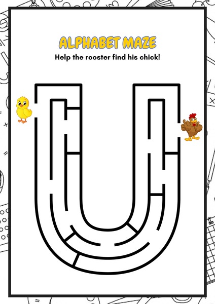 Alphabet Maze - Letter U