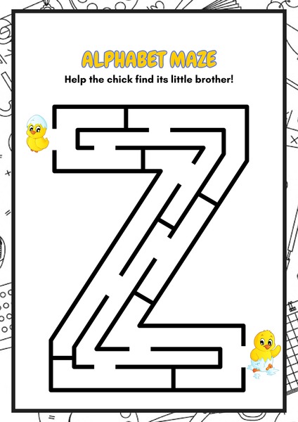 Alphabet Maze - Letter Z