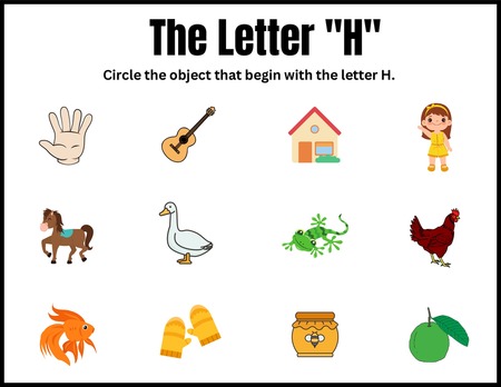 Beginning Sound Activities - Letter H