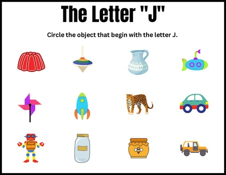Beginning Sound Activities - Letter J