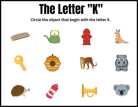 Beginning Sound Activities - Letter K