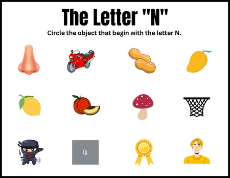 Beginning Sound Activities - Letter N