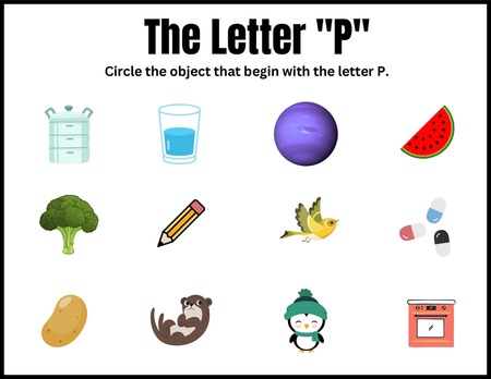 Beginning Sound Activities - Letter P