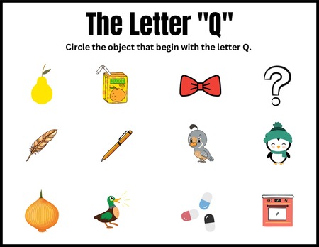 Beginning Sound Activities - Letter Q