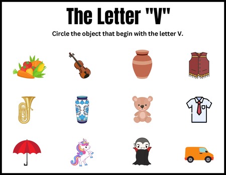 Beginning Sound Activities - Letter V