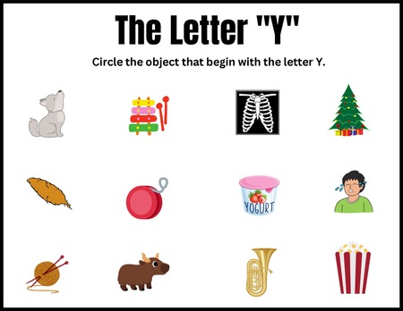Beginning Sound Activities - Letter Y