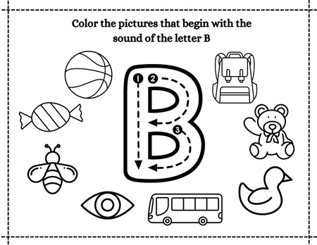 Beginning Sound Coloring - Letter B