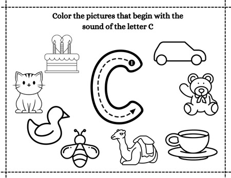 Beginning Sound Coloring - Letter C