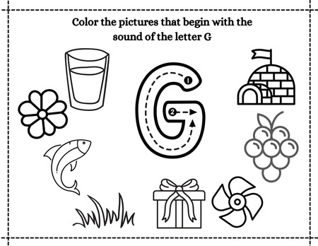 Beginning Sound Coloring - Letter G