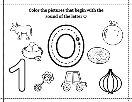 Beginning Sound Coloring - Letter O