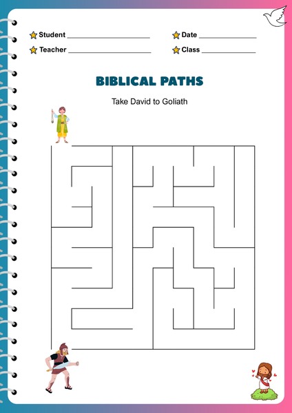 Biblical Mazes - David and Goliath