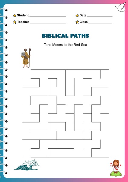 Biblical Mazes - Moses and the Red Sea