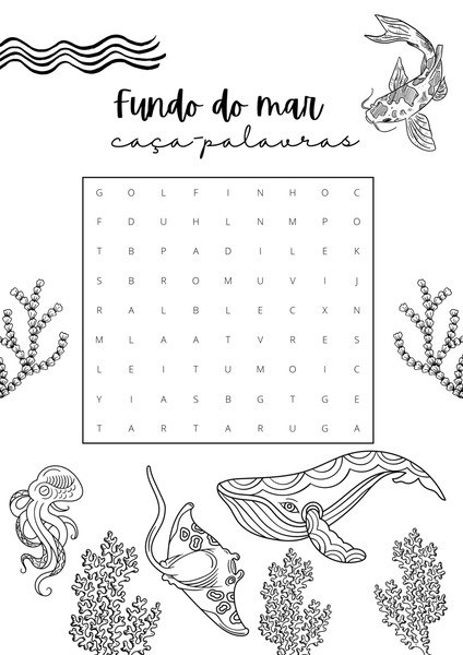 Bottom of the Sea - Word Search