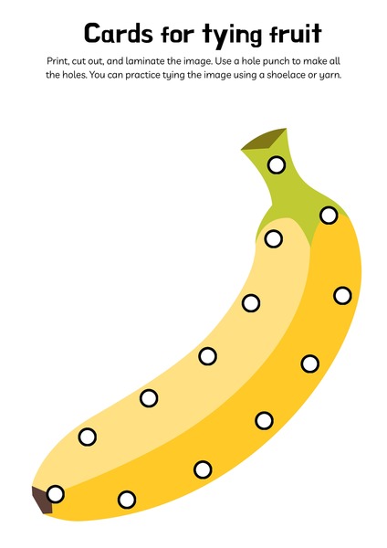 Cards for Tying Fruit - Banana