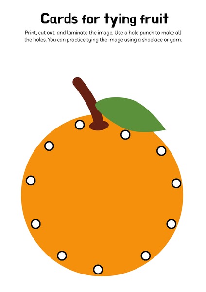 Cards for Tying Fruit - Orange