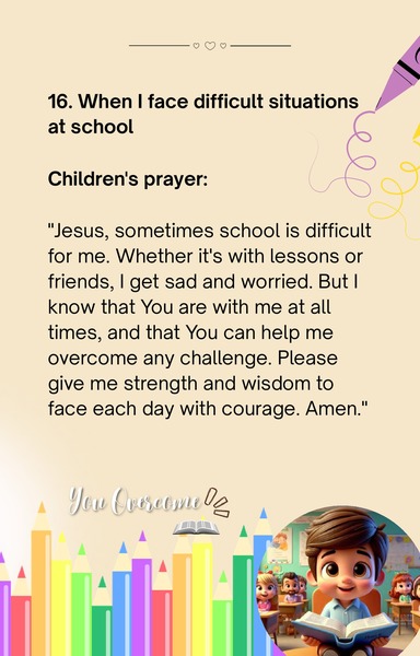 Challenge 16 - When I Face Difficult Situations at School
