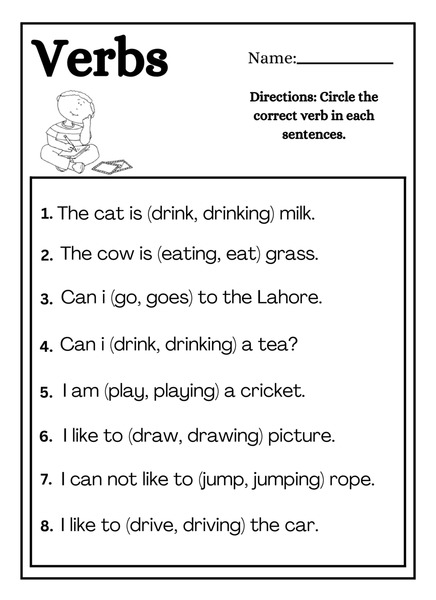 Circle the Correct Verb