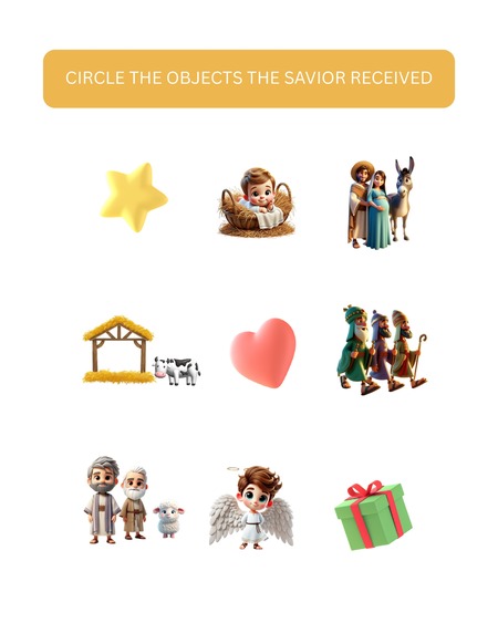 Circle the Objects - The Birth of Jesus