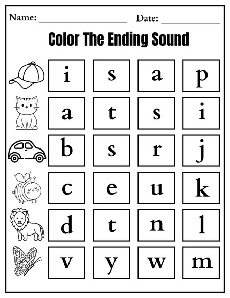 Color the Ending Sound