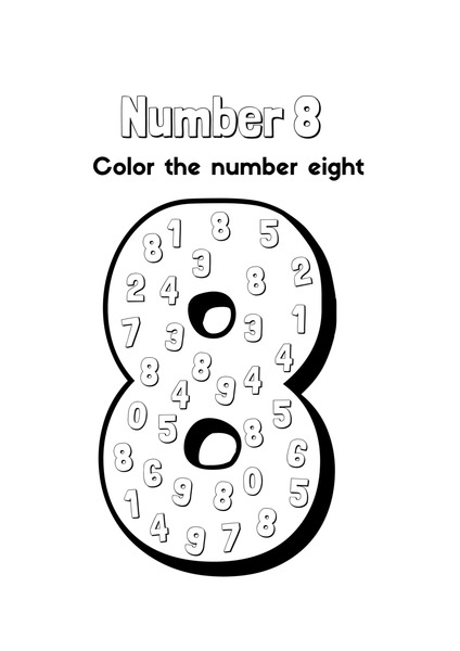 Color the Number Eight
