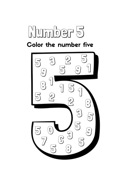 Color the Number Five