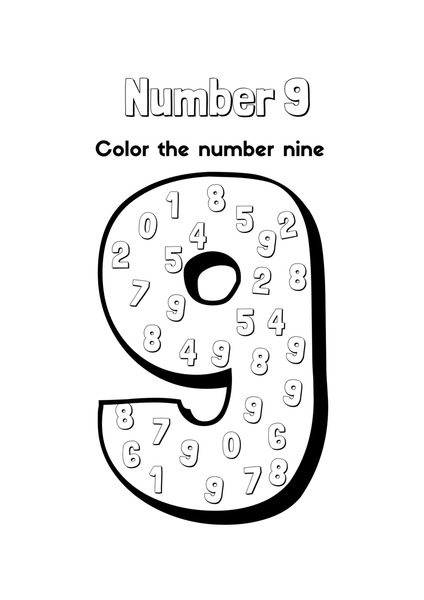 Color the Number Nine