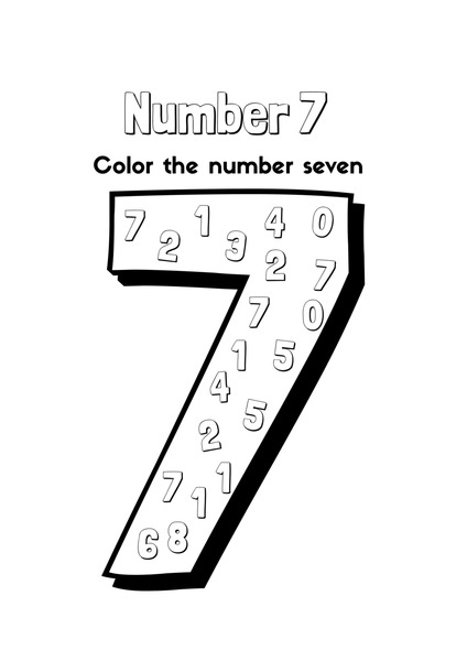 Color the Number Seven