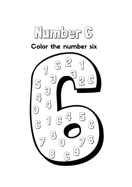 Color the Number Six
