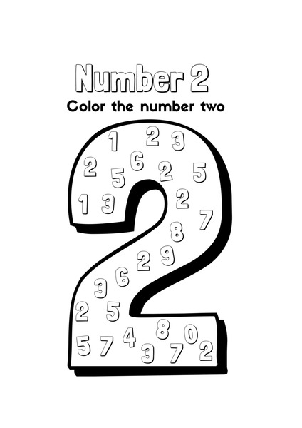 Color the Number Two