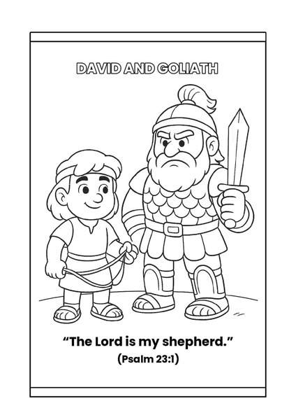 Coloring - David and Goliath