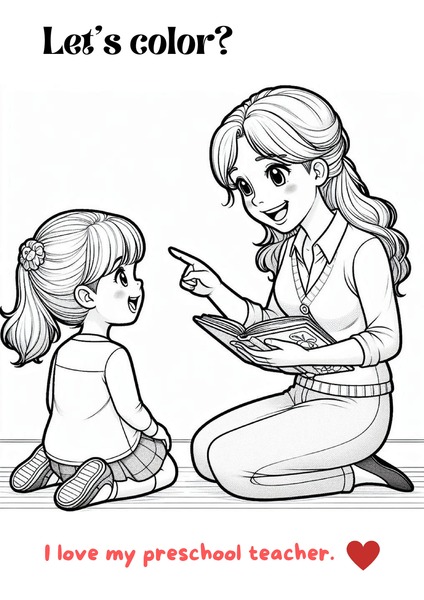 Coloring - I Love My Preschool Teacher