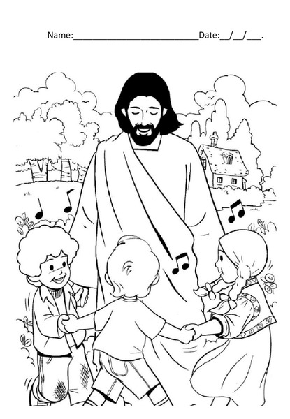 Coloring - Jesus Loves Children v.3