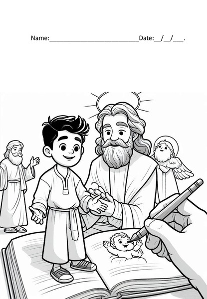 Coloring - Jesus Loves Children