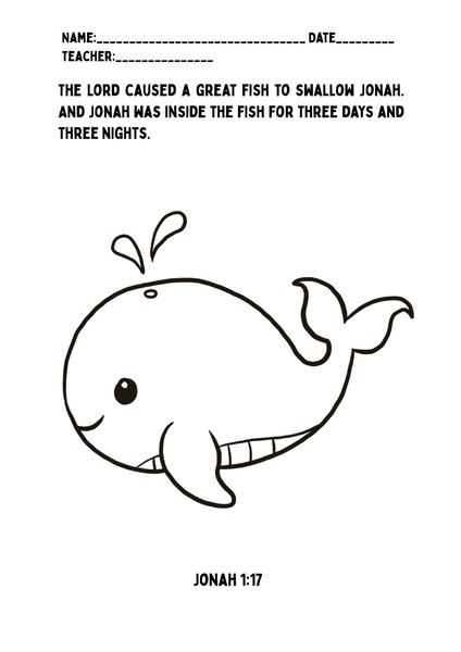 Coloring - Jonah and the Great Fish