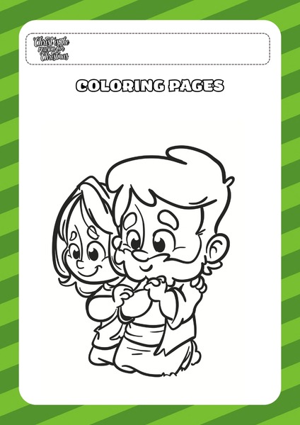 Coloring - Joseph and Mary