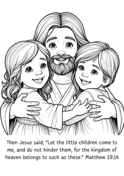 Coloring - Matthew 19:14 v.2
