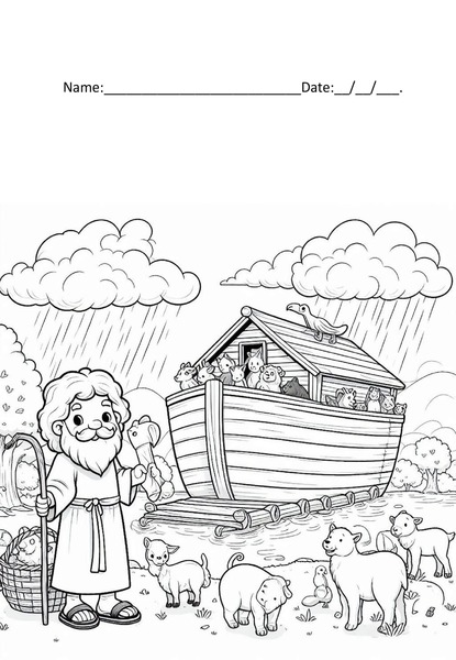 Coloring - Noah's Ark v.10