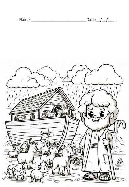 Coloring - Noah's Ark v.11