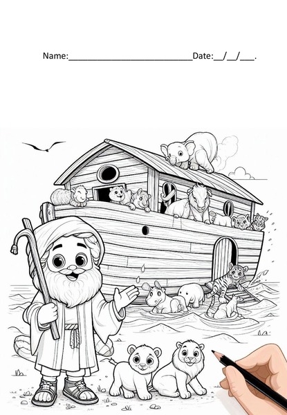 Coloring - Noah's Ark v.12