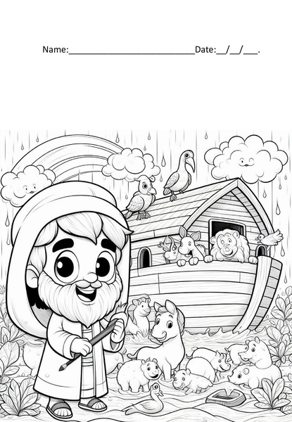 Coloring - Noah's Ark v.13